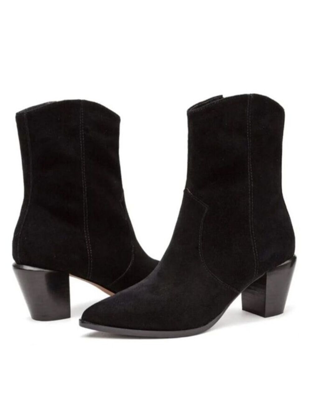 Size 6.5 - Linea Paolo Wynn Black Suede Pointed Bootie
